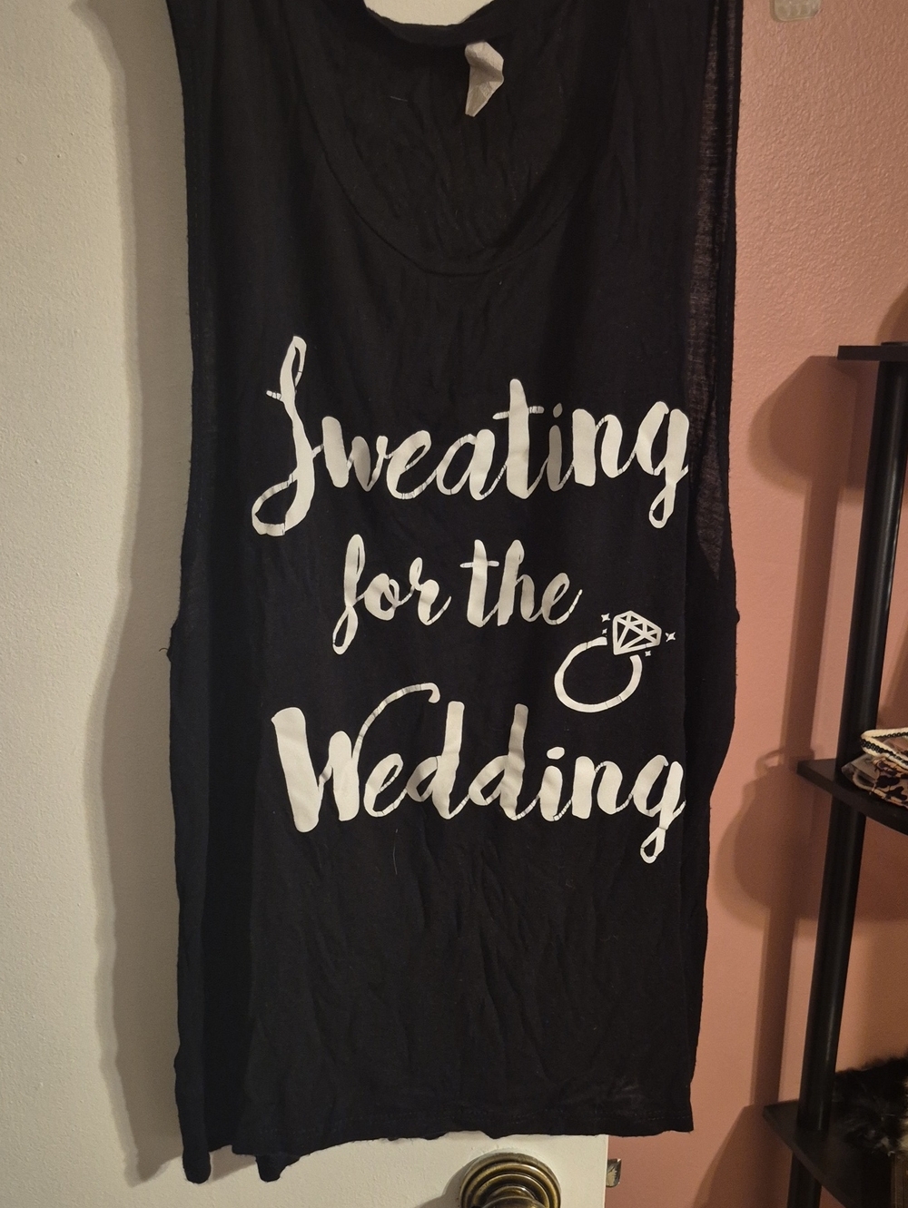 Black 'Sweating for the Wedding' Women's  Tank